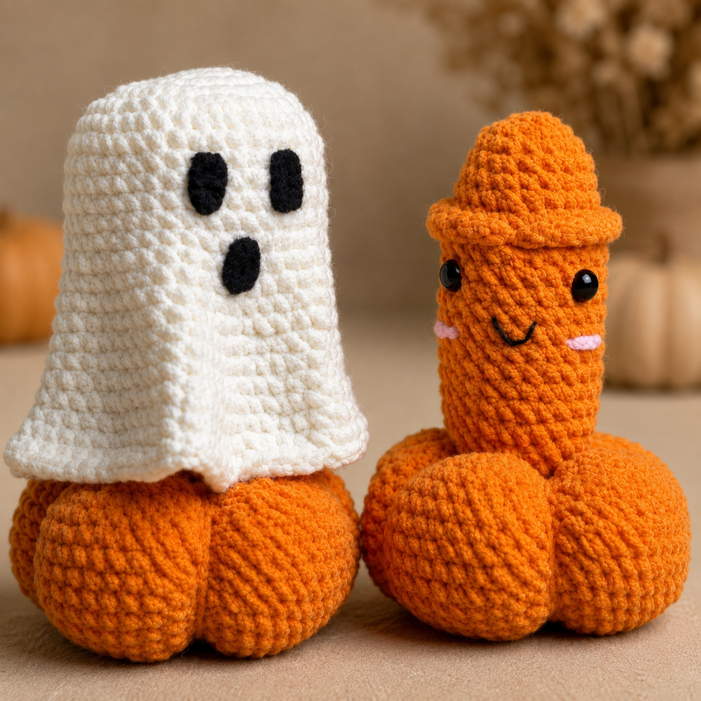 Halloween Crochet Pattern PDF – Ghost & Witch Amigurumi Duo, Spooky Crochet Pattern, Instant Download