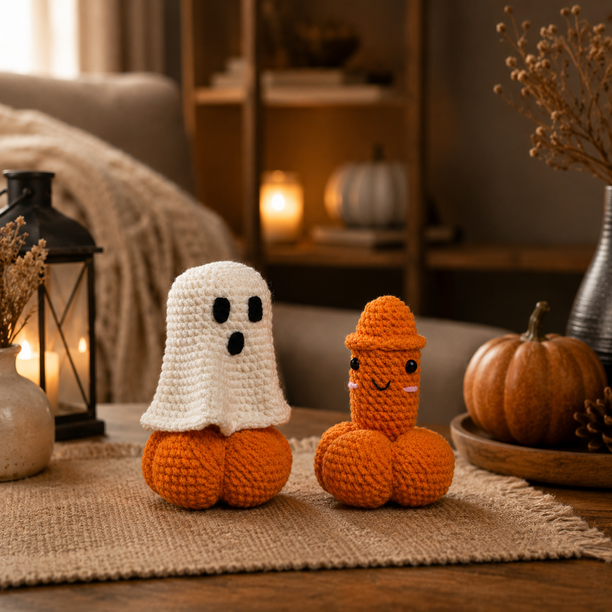 Halloween Crochet Pattern PDF – Ghost & Witch Amigurumi Duo, Spooky Crochet Pattern, Instant Download