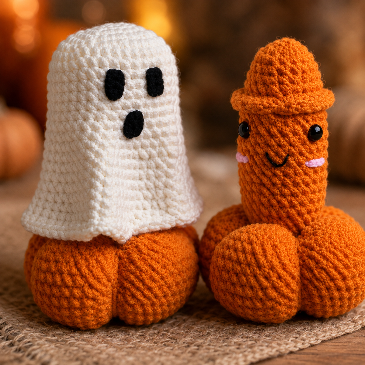 Halloween Crochet Pattern PDF – Ghost & Witch Amigurumi Duo, Spooky Crochet Pattern, Instant Download