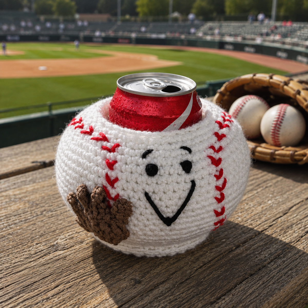 Baseball Can Cozy Crochet Pattern – Easy PDF Digital Download
