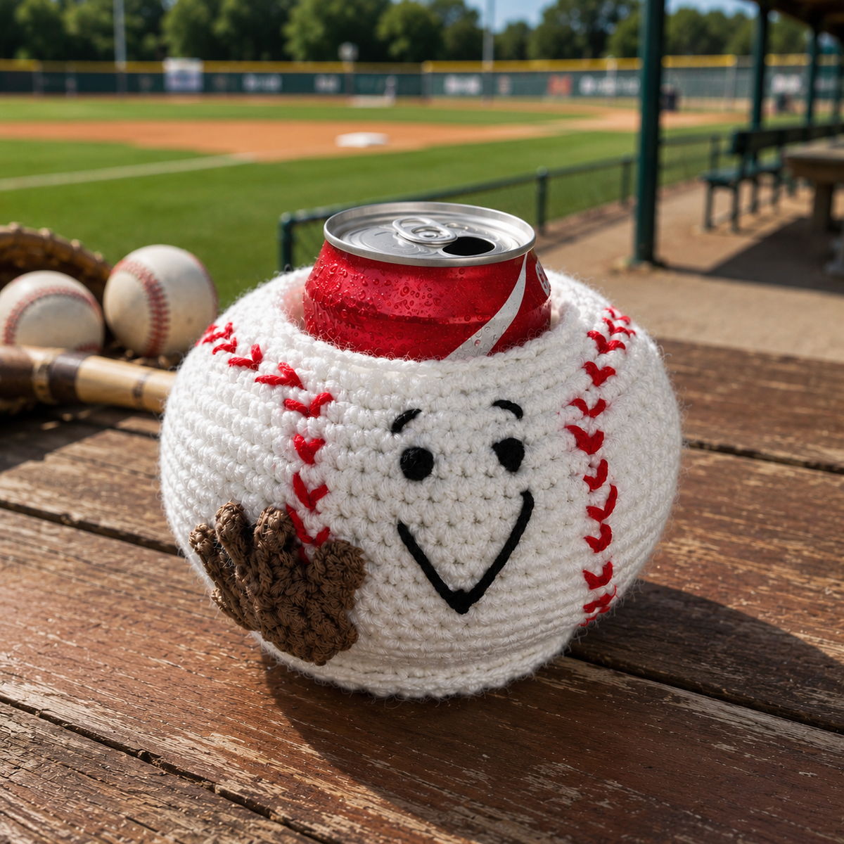 Baseball Can Cozy Crochet Pattern – Easy PDF Digital Download