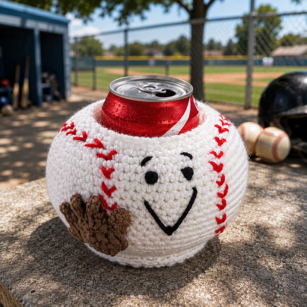 Baseball Can Cozy Crochet Pattern – Easy PDF Digital Download