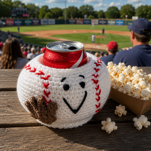 Baseball Can Cozy Crochet Pattern – Easy PDF Digital Download