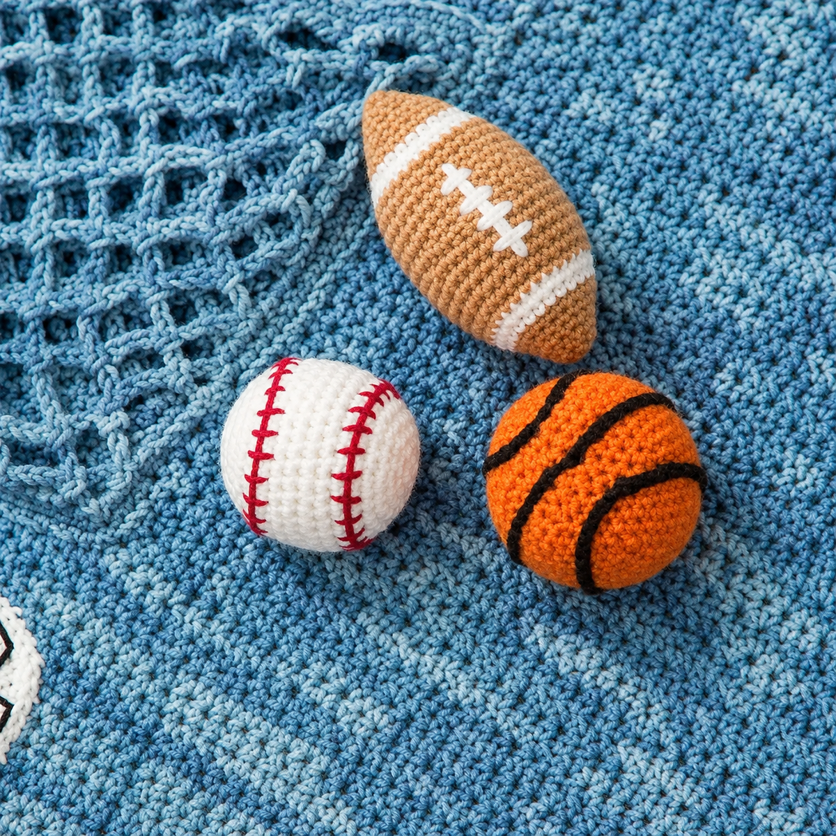 Sports Baby Blanket Crochet Pattern – Digital PDF | Football, Basketball & Baseball Baby Blanket