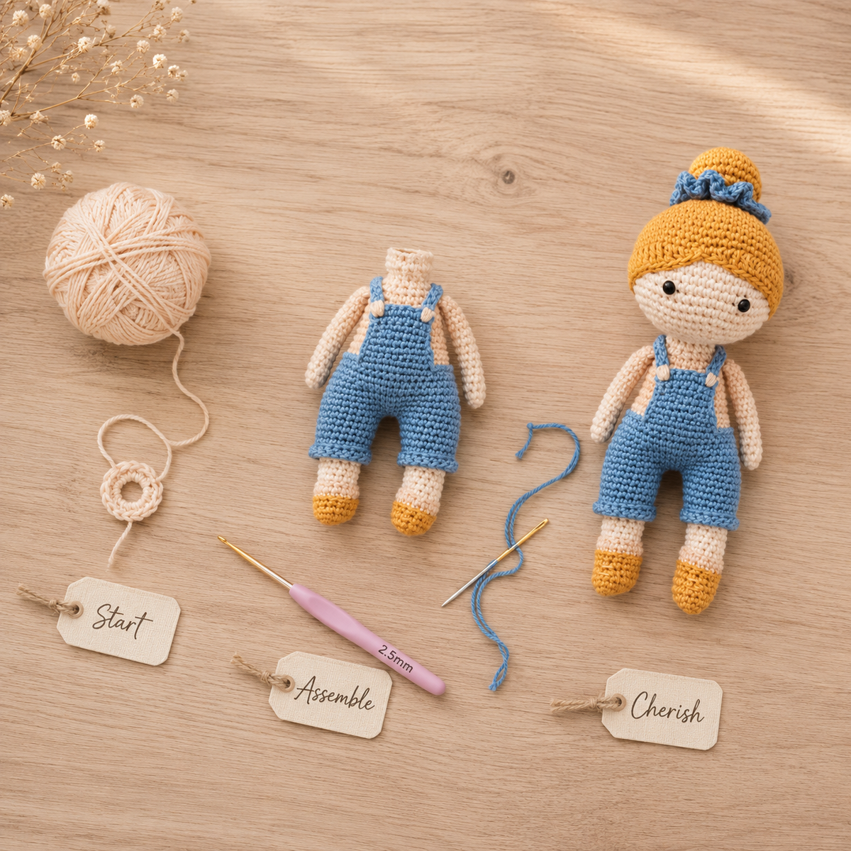 Crochet Doll Pattern PDF | Hazel Little Doll Amigurumi Pattern | Digital Download