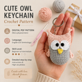 Owl Keychain Crochet Pattern PDF | Cute Crochet Keychain Pattern | Digital Download