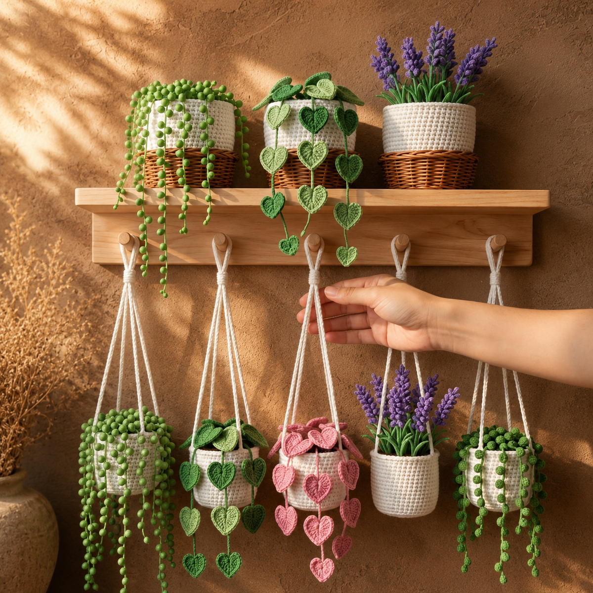 Crochet Plant Hanger Patterns PDF Bundle | 6 Hanging Planter Patterns | Digital Download