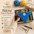 Crochet Bikini Book Marker Pattern, Crochet Swimsuit Bookmark, Beach Book Lover Gift, Summer Crochet PDF, Digital Download