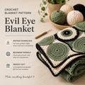 Evil Eye Crochet Blanket Pattern PDF | Modern Afghan Pattern