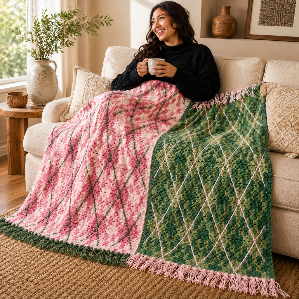 Southwest Crochet Blanket Pattern – Digital PDF, Western Blanket Crochet Pattern, Boho Afghan Pattern