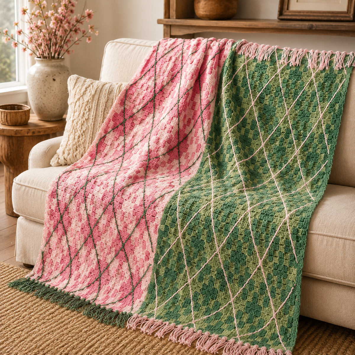Southwest Crochet Blanket Pattern – Digital PDF, Western Blanket Crochet Pattern, Boho Afghan Pattern