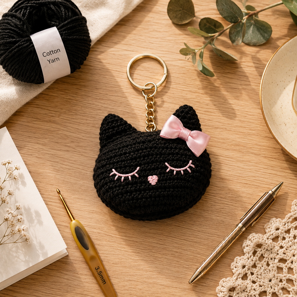 Sleepy Kitty AirPods Case Crochet Pattern PDF | Cat Earbud Case Pattern | Crochet AirPods Pouch | Digital Download