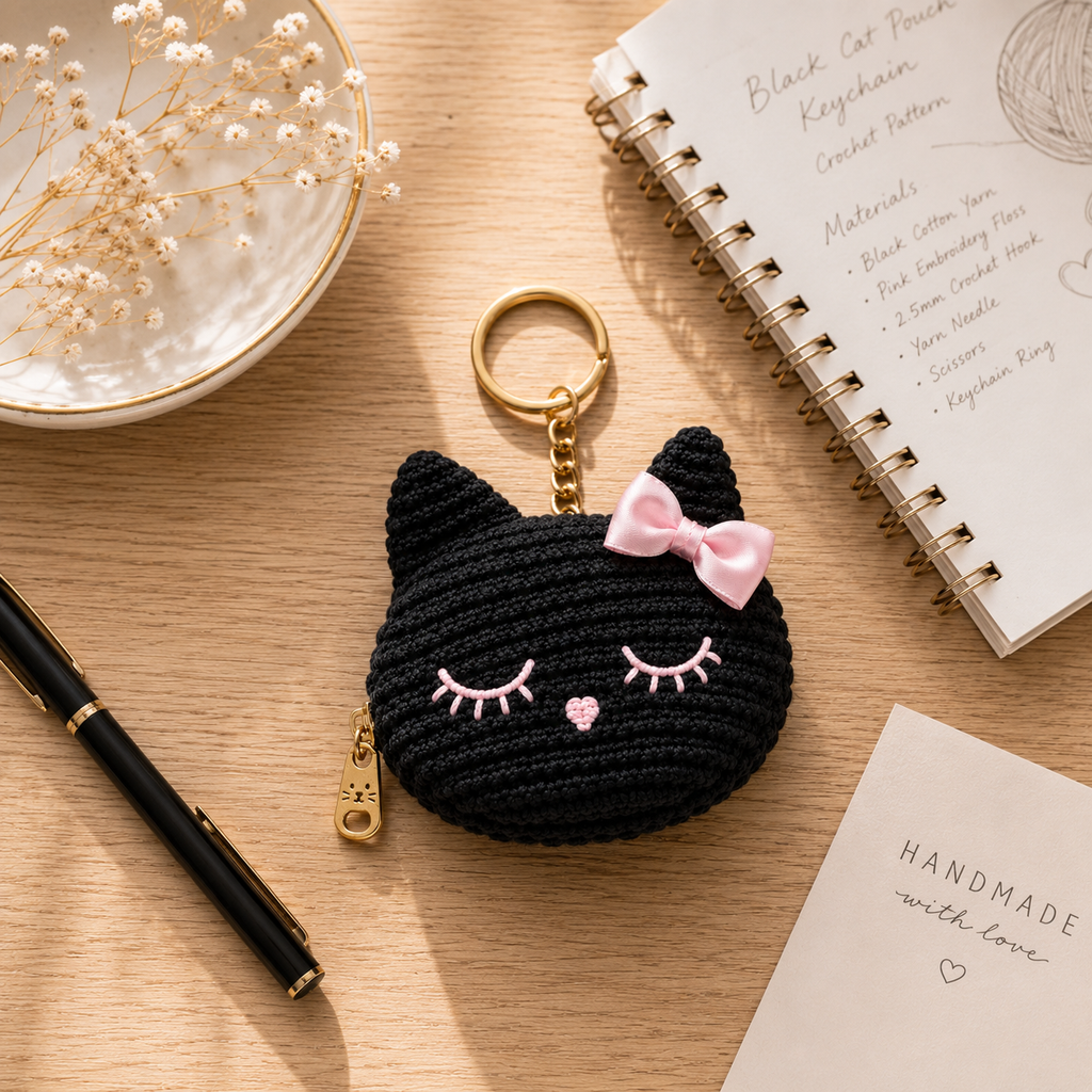 Sleepy Kitty AirPods Case Crochet Pattern PDF | Cat Earbud Case Pattern | Crochet AirPods Pouch | Digital Download