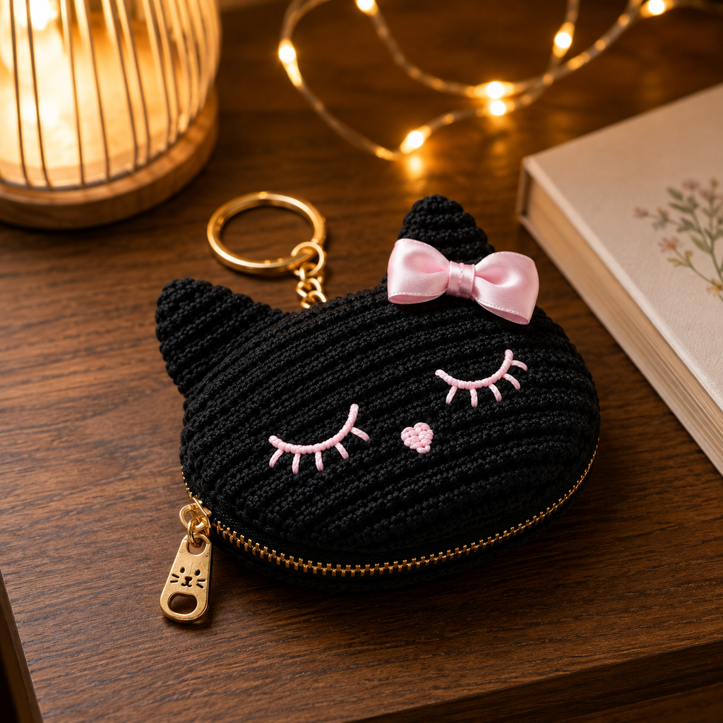 Sleepy Kitty AirPods Case Crochet Pattern PDF | Cat Earbud Case Pattern | Crochet AirPods Pouch | Digital Download