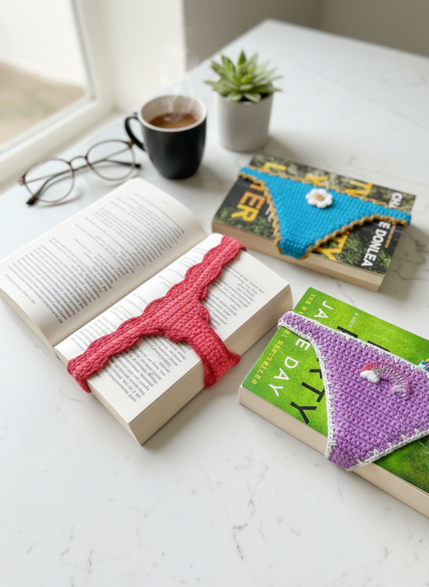 Crochet Bikini Book Marker Pattern, Crochet Swimsuit Bookmark, Beach Book Lover Gift, Summer Crochet PDF, Digital Download