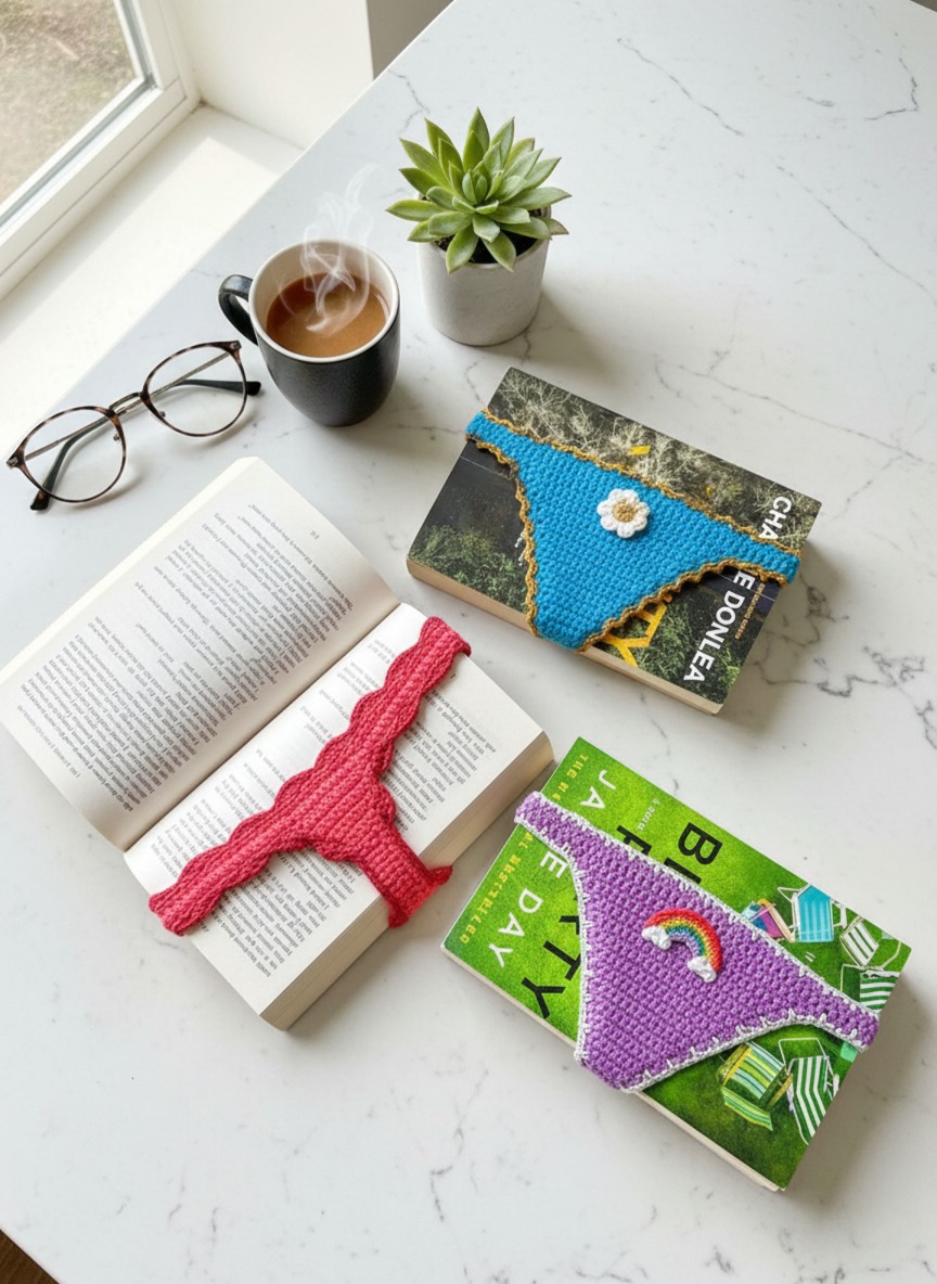 Crochet Bikini Book Marker Pattern, Crochet Swimsuit Bookmark, Beach Book Lover Gift, Summer Crochet PDF, Digital Download