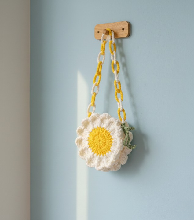 Daisy Flower Crochet Bag Pattern PDF | Crochet Flower Purse Pattern | Digital Download