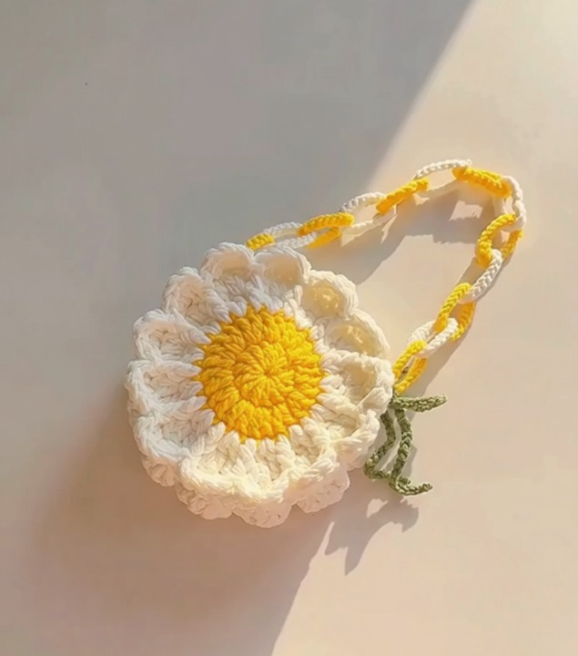 Daisy Flower Crochet Bag Pattern PDF | Crochet Flower Purse Pattern | Digital Download