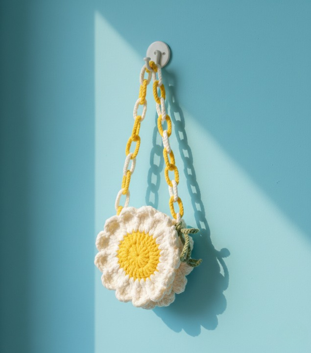 Daisy Flower Crochet Bag Pattern PDF | Crochet Flower Purse Pattern | Digital Download