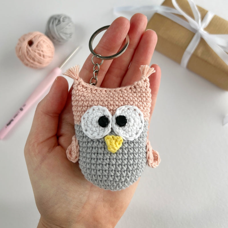 Owl Keychain Crochet Pattern PDF | Cute Crochet Keychain Pattern | Digital Download