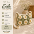 Daisy Bloom Crochet Bag Pattern PDF | Floral Crochet Shoulder Bag | Digital Download