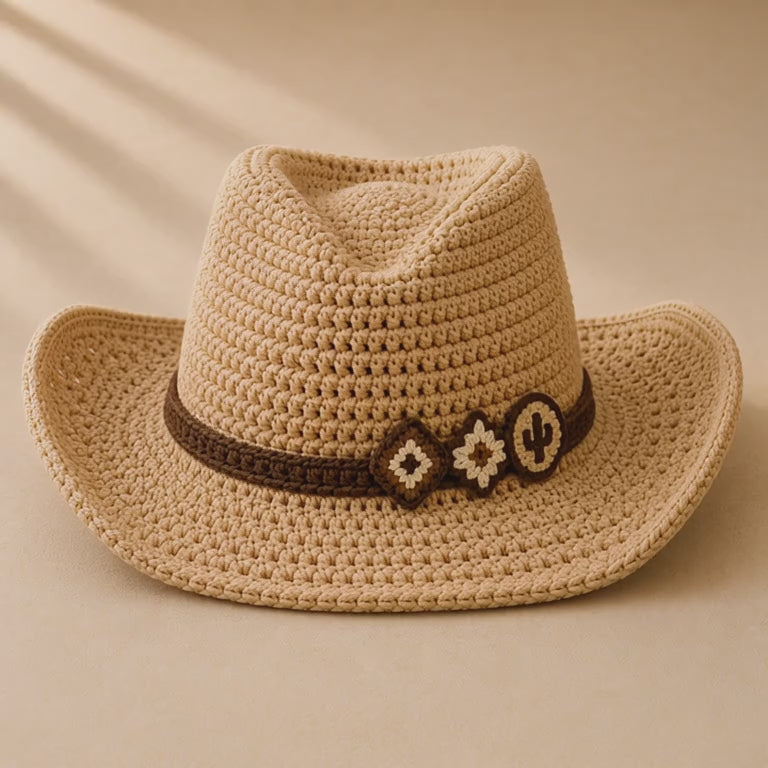 Desert Cowboy Hat Crochet Pattern PDF