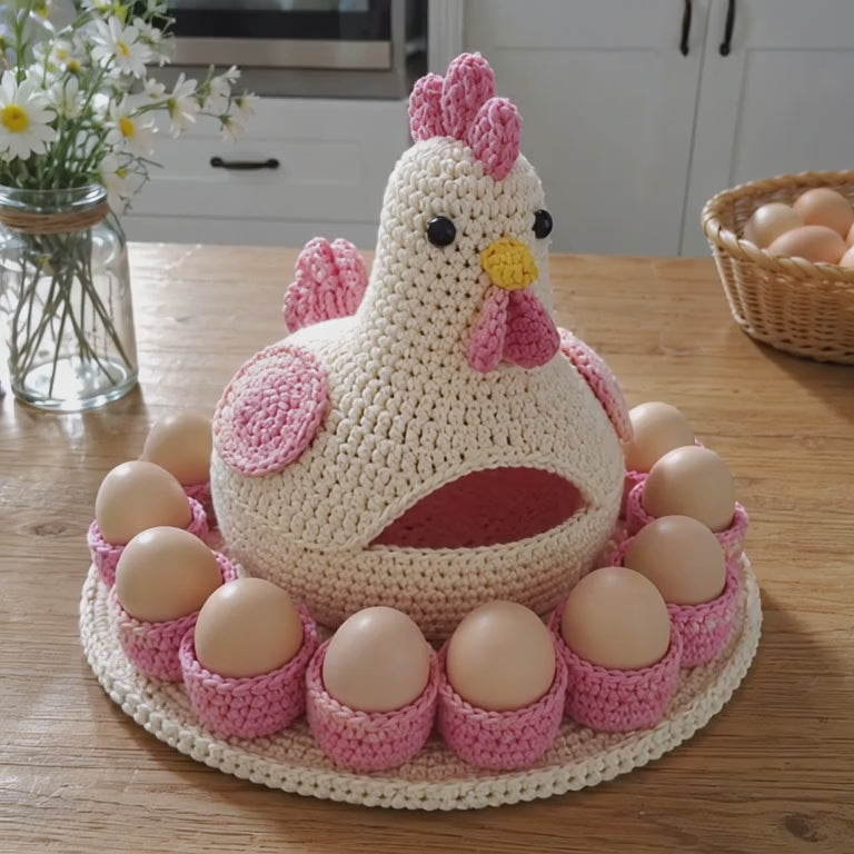 Crochet Chicken Egg Holder Pattern | PDF
