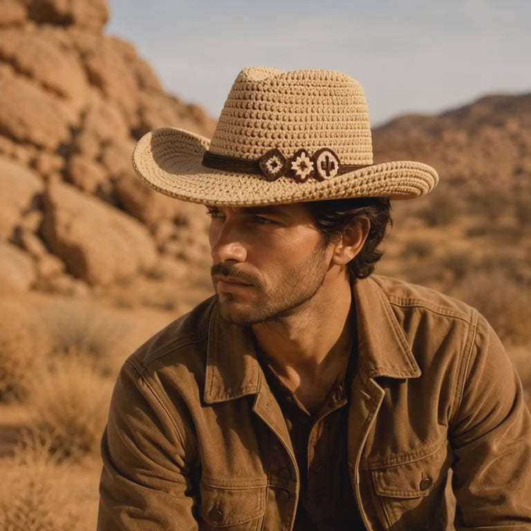 Desert Cowboy Hat Crochet Pattern PDF
